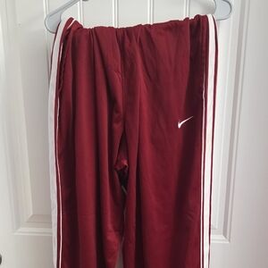 Nike Maroon Track Pants with White Accents